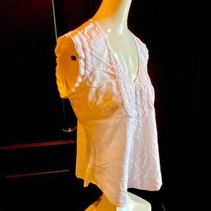 🏖Y2K Sleeveless Sheer White Top M💝